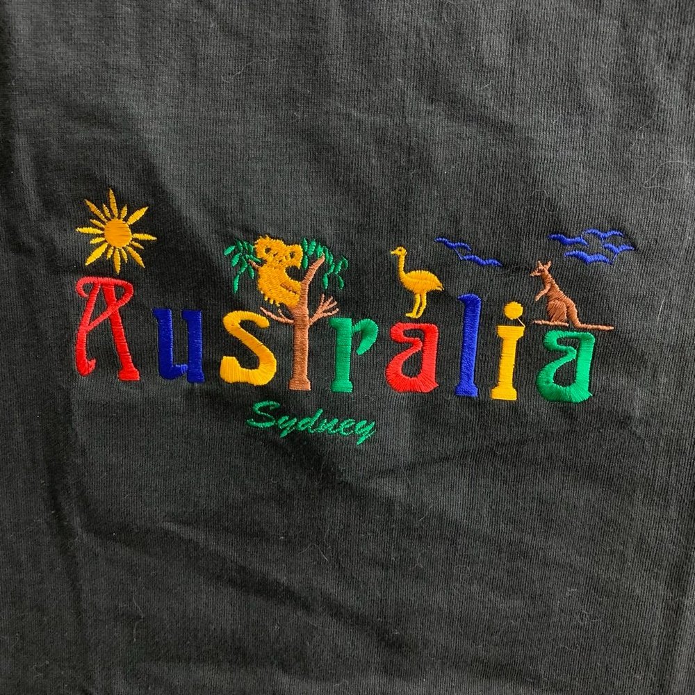 Vintage Y2K Australia Sydney Koala Kangaroo Sunny Embroidered Oversized … - Picture 6 of 10